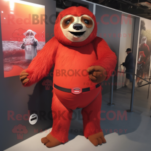 Red Giant Sloth maskot...