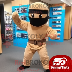 Mascot character of a Tan...