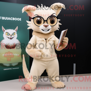 Mascot character of a Beige...