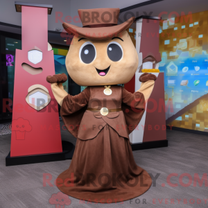 Mascot character of a Brown...