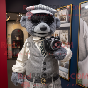 Maskottchen einer silbernen...
