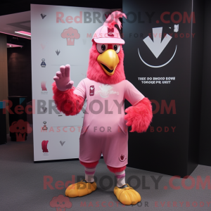 Mascot character of a Pink...