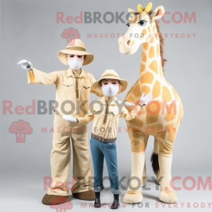 Maskottchen einer beige...