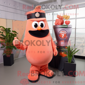 Postava maskota broskvové...
