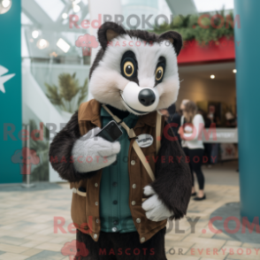 Fantasia de mascote de um Texugo com macacão e relógios inteligentes - Mascotes Texugo - REBROKO_375241 - RedBrokoly.com