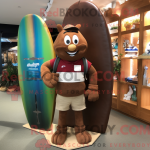 Mascot character of a Brown...