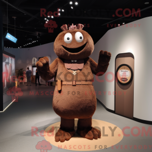Mascot character of a Brown...