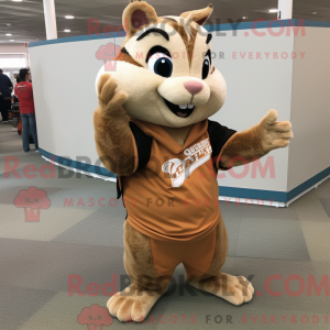 Mascot character of a Tan...
