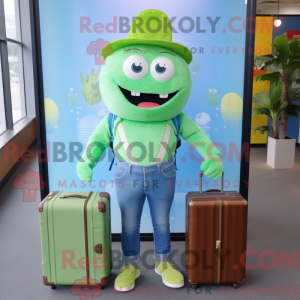Postava maskota limetkově...