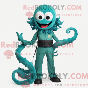 Postava maskota Teal Medusa...