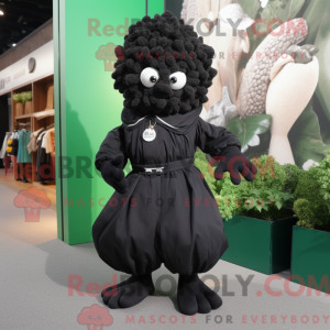 Maskot karakter af en sort...