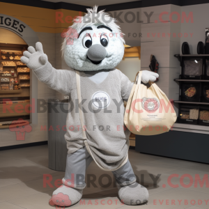 Maskotkarakter af en Silver...