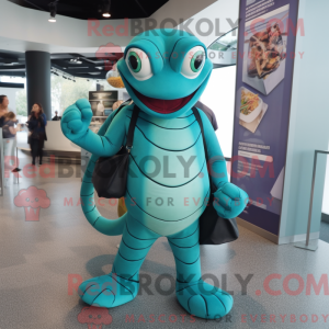 Mascot character of a Teal...