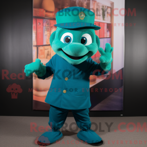 Mascot character of a Teal...