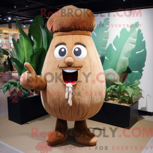 Mascot character of a Brown...