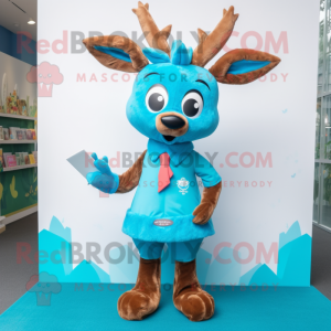 Turquoise Deer mascotte...