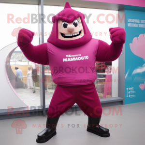 Magenta Strongman maskot...