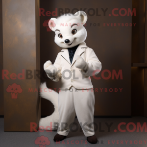 Maskot-karakter av en hvit...