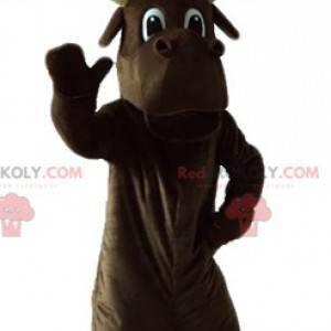 Gran mascota de caribú marrón con grandes astas - Redbrokoly.com