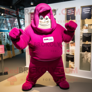 Magenta Strongman mascotte...