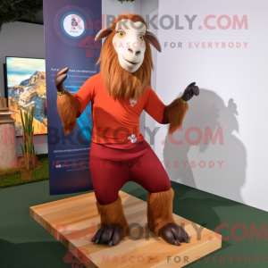Mascot character of a Brown...