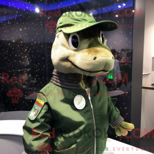 Mascot character of a Green...