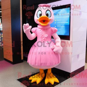 Mascot character of a Pink...