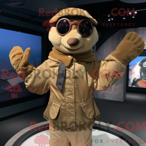 Maskot-karakter av en Tan...