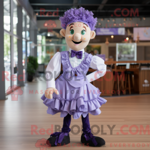 Maskotfigur af en lavendel...