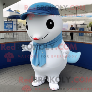 Maskot karaktär av en hvit...