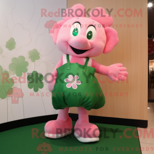 Maskotfigur af en Pink...