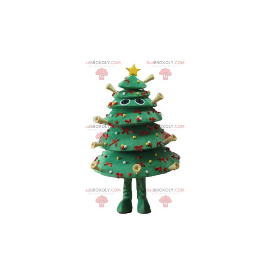 Zeer originele en gekke versierde kerstboommascotte -