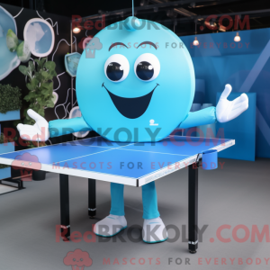 Mascot character of a Cyan...