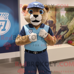 Mascot character of a Blue...
