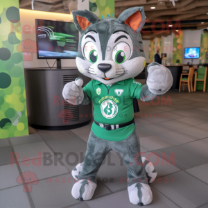 Groene Bobcat mascotte...