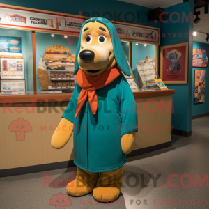 Mascot character of a Teal...
