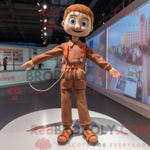Mascot character of a Brown...