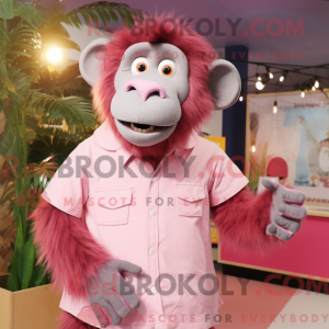 Mascot character of a Pink...