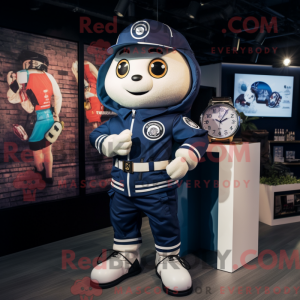 Mascot character of a Navy...