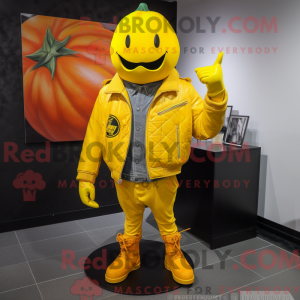 Postava maskota citrónově...