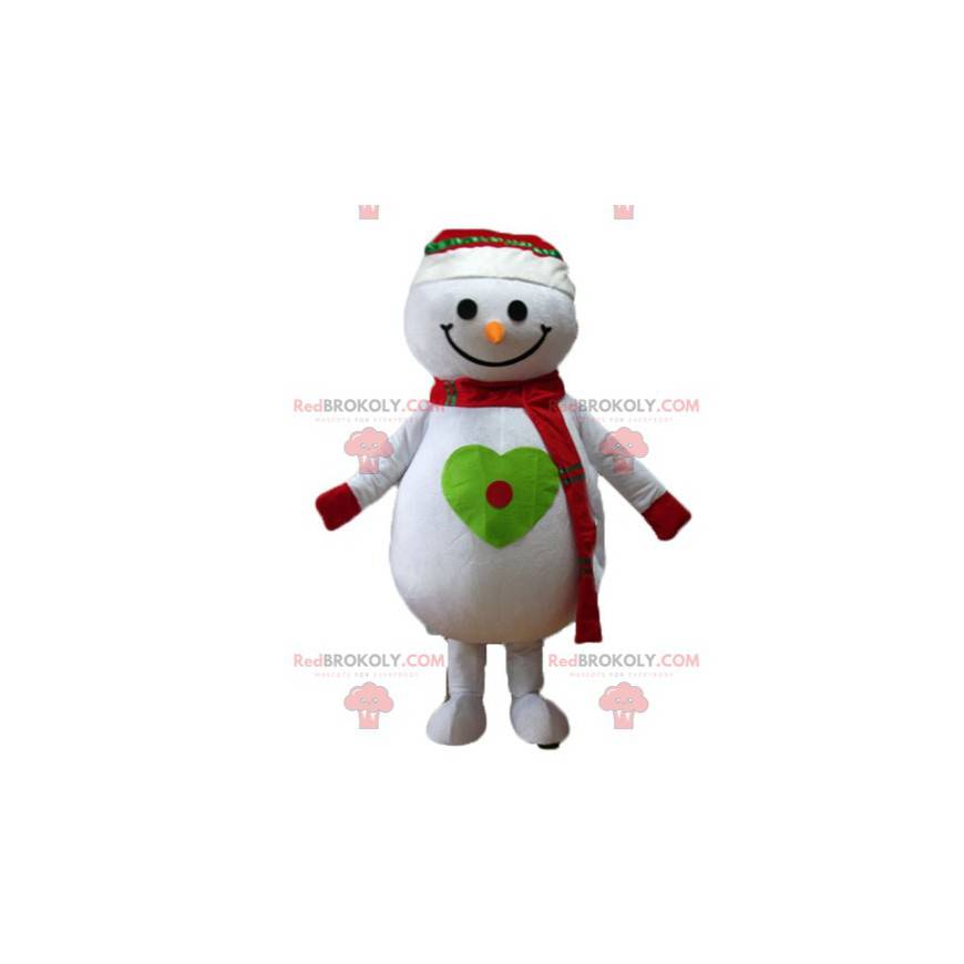 Sehr lächelndes großes Schneemannmaskottchen - Redbrokoly.com Sehr lächelndes großes Schneemannmaskottchen - Redbrokoly.com
