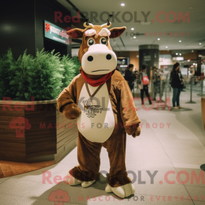 Mascot character of a Brown...