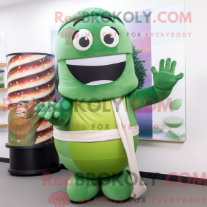Mascot character of a Green...