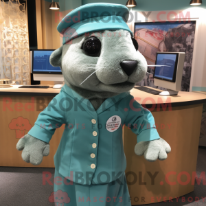 Mascot character of a Teal...