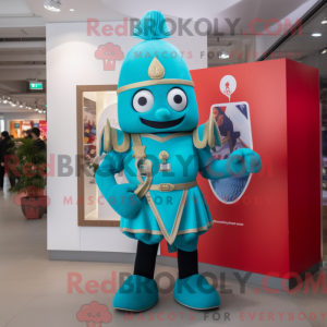 Postava maskota tyrkysové...