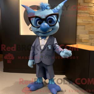 Mascot character of a Blue...