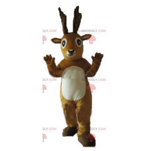 Hnědý a bílý sob karibský los maskot - Redbrokoly.com