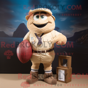 Mascot character of a Beige...