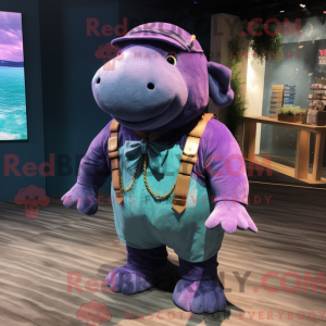 Maskotkarakter av en Purple...