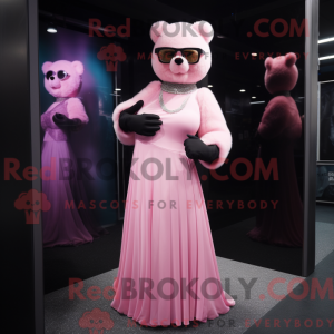 Mascot character of a Pink...